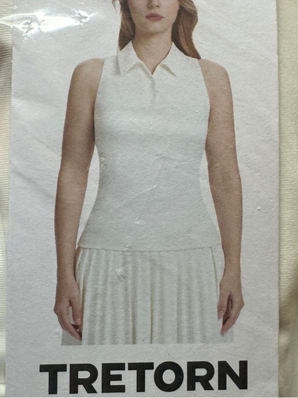 Tretorn White Sleeveless Polo Tank